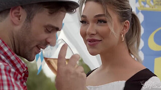 TRANS ANGELS - Gorgeous Waitress Emma Rose Serves Sausage And Drinks To Everyone Who Orders It