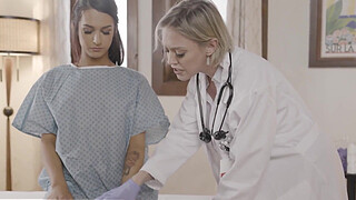 TRANSFIXED - Gorgeous Trans Babe Receives Physical Exam From Busty MILF Doctor - PART 1