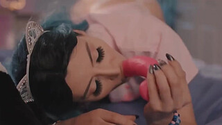 Slutty Tgirl Korra Del Rio toyed and analed by new friend