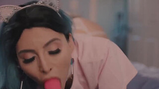 Slutty Tgirl Korra Del Rio toyed and analed by new friend