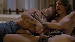 Busty brunette tranny Jade Venus sucks and fucks studs big cock