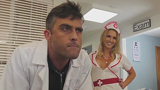 Trans nurse in uniform Kayleigh Coxx banging her doctor boss