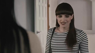 Transsexual Natalie Mars fucks female roommates pussy hard