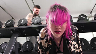 Trans Lena Moon anal fucked by Hatler Gurius at the gym