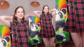 Melody.strips, plugs her fat ass and cums