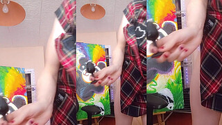 Melody.strips, plugs her fat ass and cums