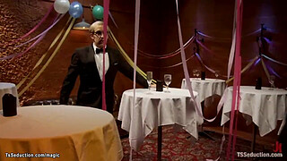 Shemale bombshell anal fucks man 2