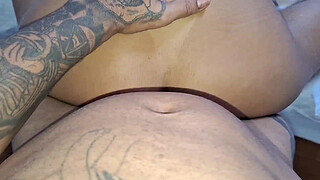 Black guy put his big dick in his roommate early in the morning, and fucked her several times.