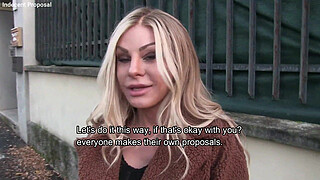 Exclusive - He accepts €1000 and gets his ass pounded by a hot Italian girl - English subtitles