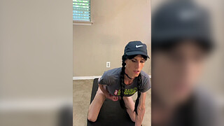 Yoga Skinny Femboy Gives JOI and Shoots Huge Load