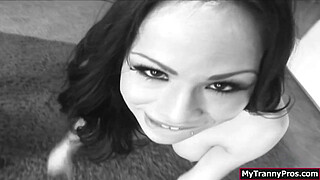 Asian horny TS sucks and analed reamed