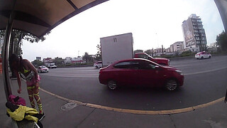 I stood on a corner in Tlalpan with a miniskirt TRANNY PUBLIC WHORE