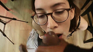 Femboy gets ass fucked on the living room table