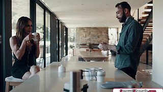 Big tits trans stepmom Sofia Sanders makes stepson suck her cock.The latina tgirl rims him and barebacks him.Other stepson joins and anal fucks the ts