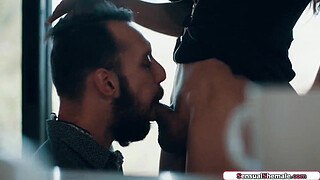 Big tits trans stepmom Sofia Sanders makes stepson suck her cock.The latina tgirl rims him and barebacks him.Other stepson joins and anal fucks the ts