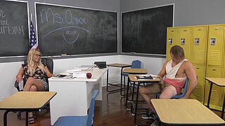 GenderX - TS Teacher Helps Student Relax At Final Exam