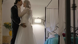 Shemale bride and her busty brides maid fucked by the groom