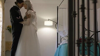 Shemale bride and her busty brides maid fucked by the groom